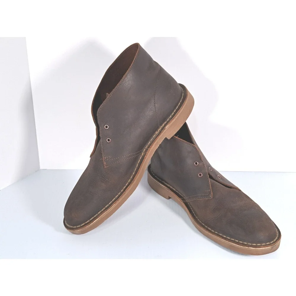 Clarks Bushacre 3 Mens 12 Dark Brown Beeswax Leather Chukka Desert Boot 26153542